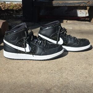 Jordan Black and Multicolor High-Tops